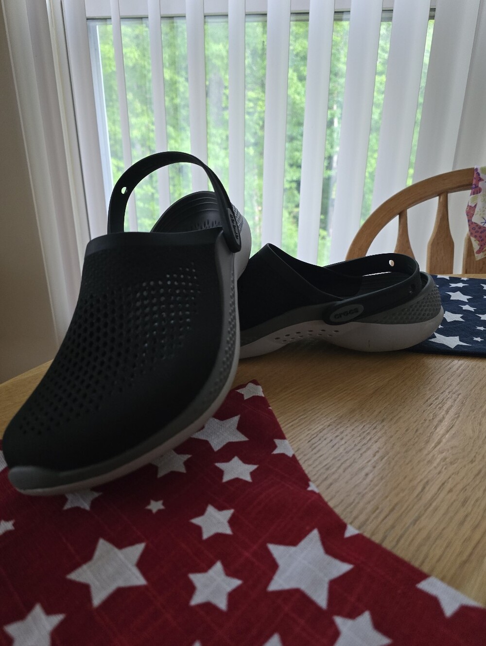 CROCS men's Black and Gray Slip-On Clog